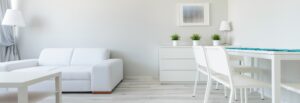 White interior in minimalist design