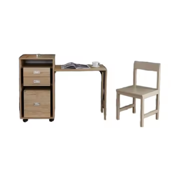 TriSet 3-in-1 Storage Cabinet with Foldable Table and Chair - Image 5