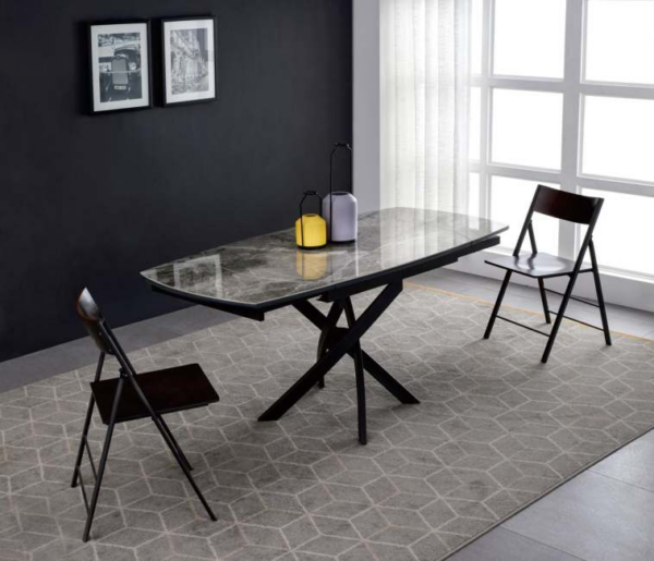 Luxury Ceramic Marble Extendable Dining Table Set