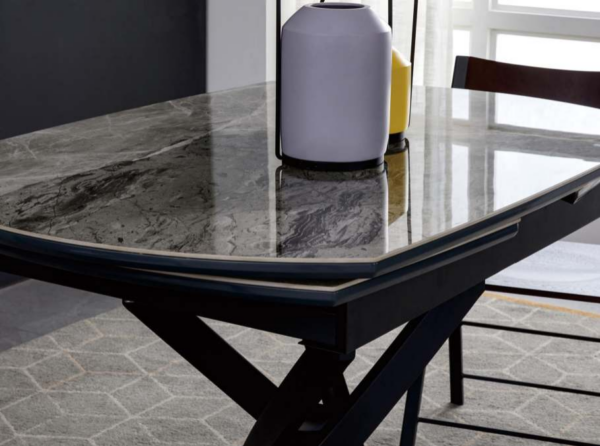 Luxury Ceramic Marble Extendable Dining Table Set - Image 3