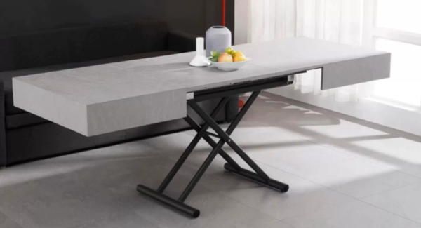 Minimalist Aria Transformer Extending Height Adjustable Coffee Dining Table - Image 2