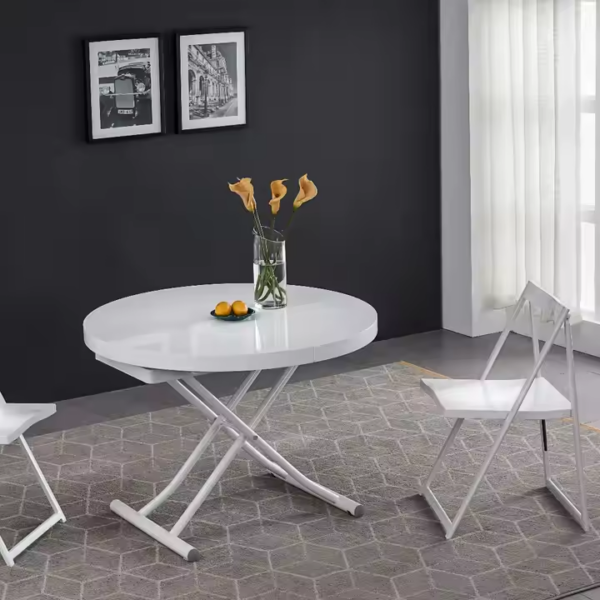 Modern Luxe Italian-Design Expandable Dining Table Adjustable Height - Image 3