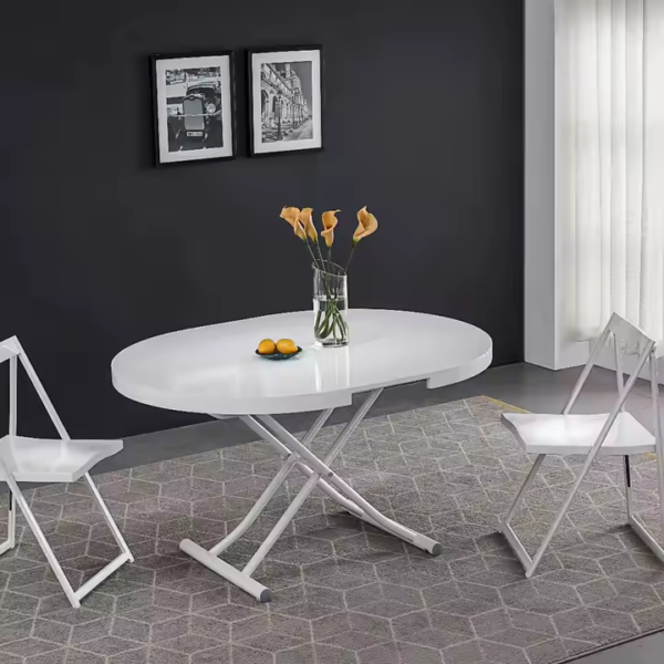 Modern Luxe Italian-Design Expandable Dining Table Adjustable Height - Image 4