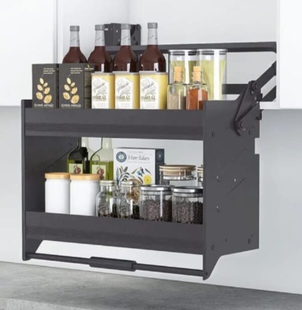 Kitchen Storage Rack Lift Basket - Image 3