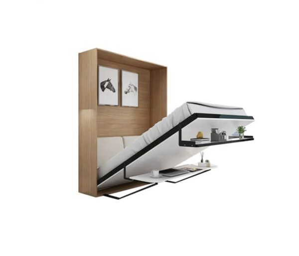 King Size With Table And Hanging Book Shelve Vertical Murphy Wall Bed Metal Hardware Set ~ (Exclude wood panel) - Image 3