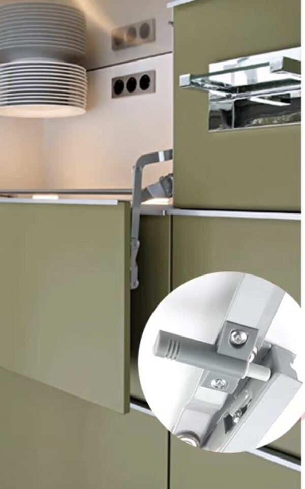 Kitchen Cabinet Down Turn Sliding Door Support System Metal Hardware Mechanism - Image 2